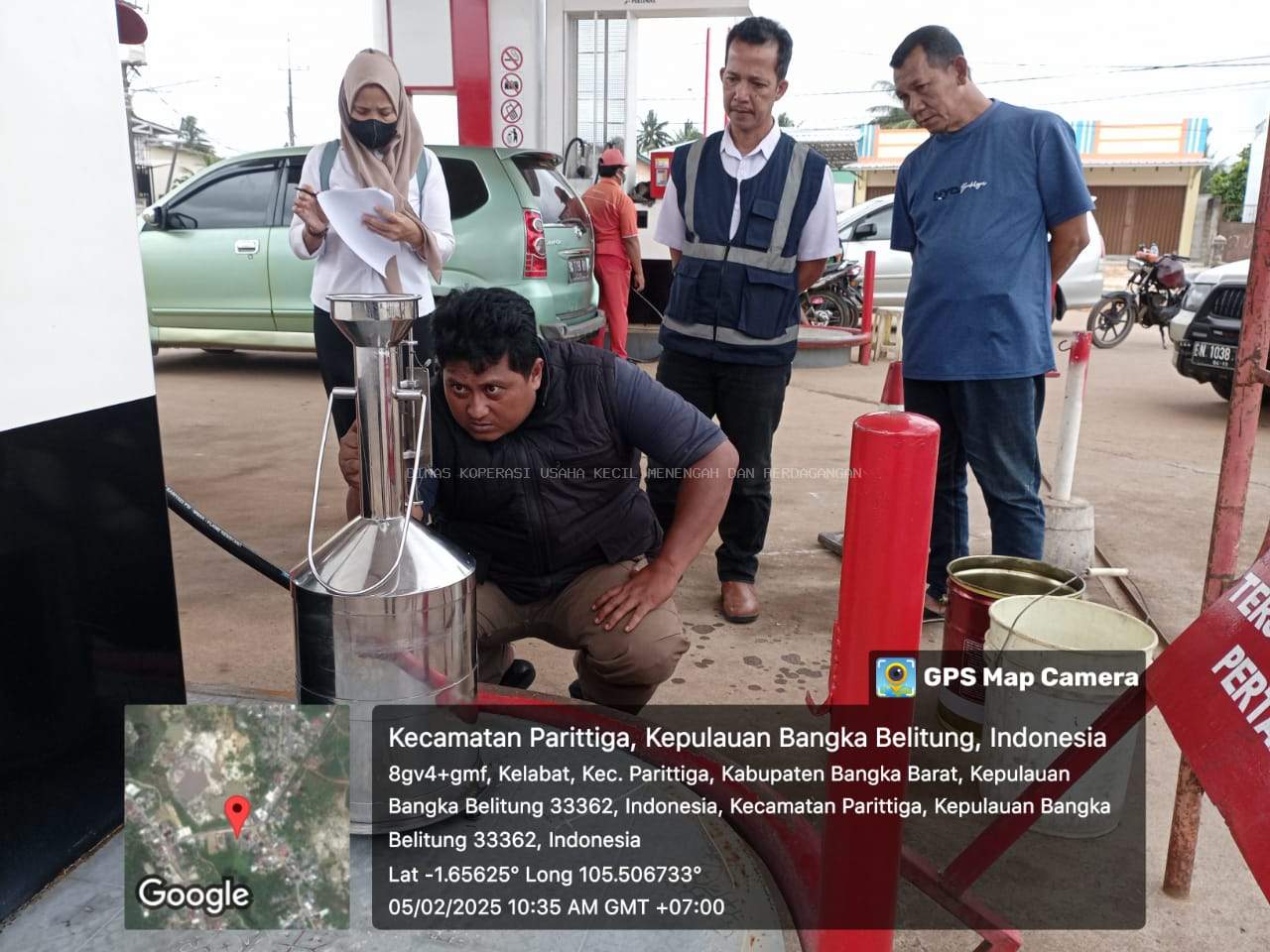 DKUP Bangka Barat Lakukan Pengawasan Takar Timbang dan Perlengkapannya pada SPBU