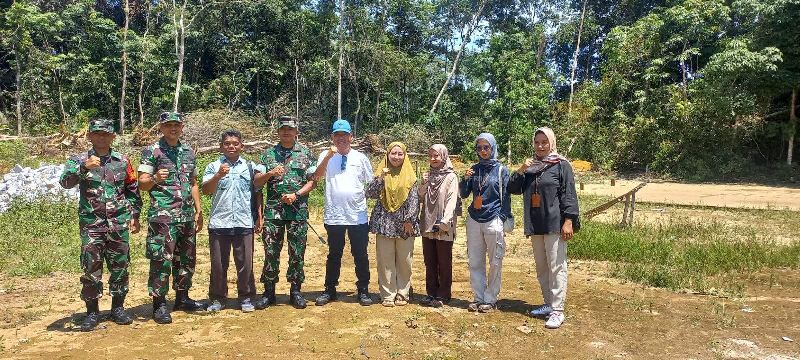 Dinas Koperasi UKM dan Perdagangan Kab Bangka Barat Melakukan Pengecekan Lokasi Pembangunan KDMP di Desa Simpang Tiga