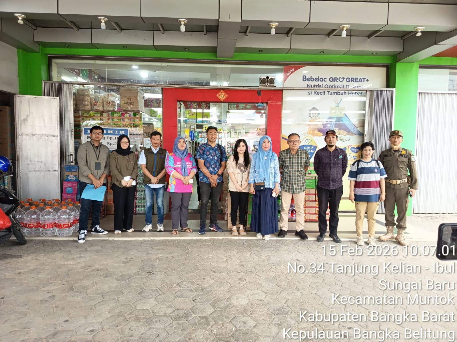 DKUP Bangka Barat Mendampingi Badan Pangan Nasional dan Perum Bulog Dalam Pengawasan Harga, Keamanan dan Mutu Pangan Menjelang Bulan Suci Ramadhan 1447H di Kecamatan Mentok