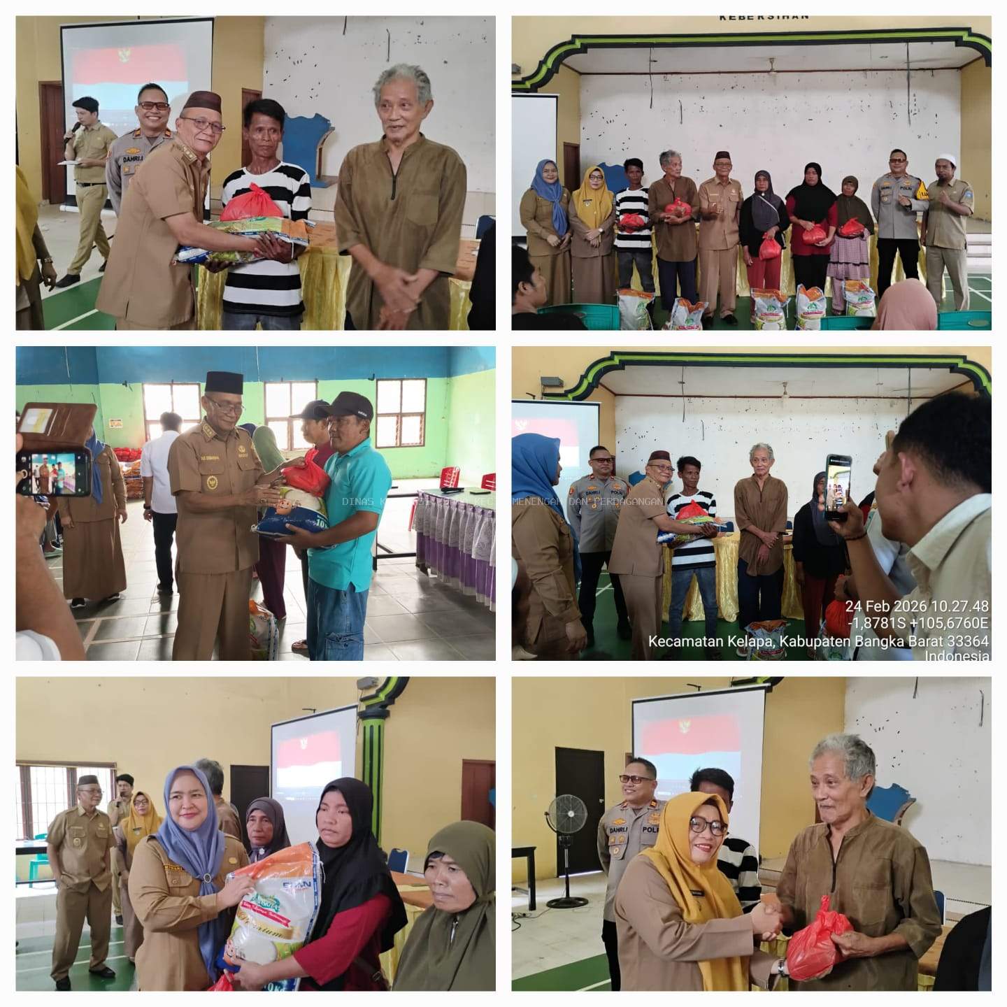 Pemkab Bangka Barat Melalui Dinas Koperasi, UKM dan Perdagangan Menyerahkan Secara Simbolis Sembako Bersubsidi