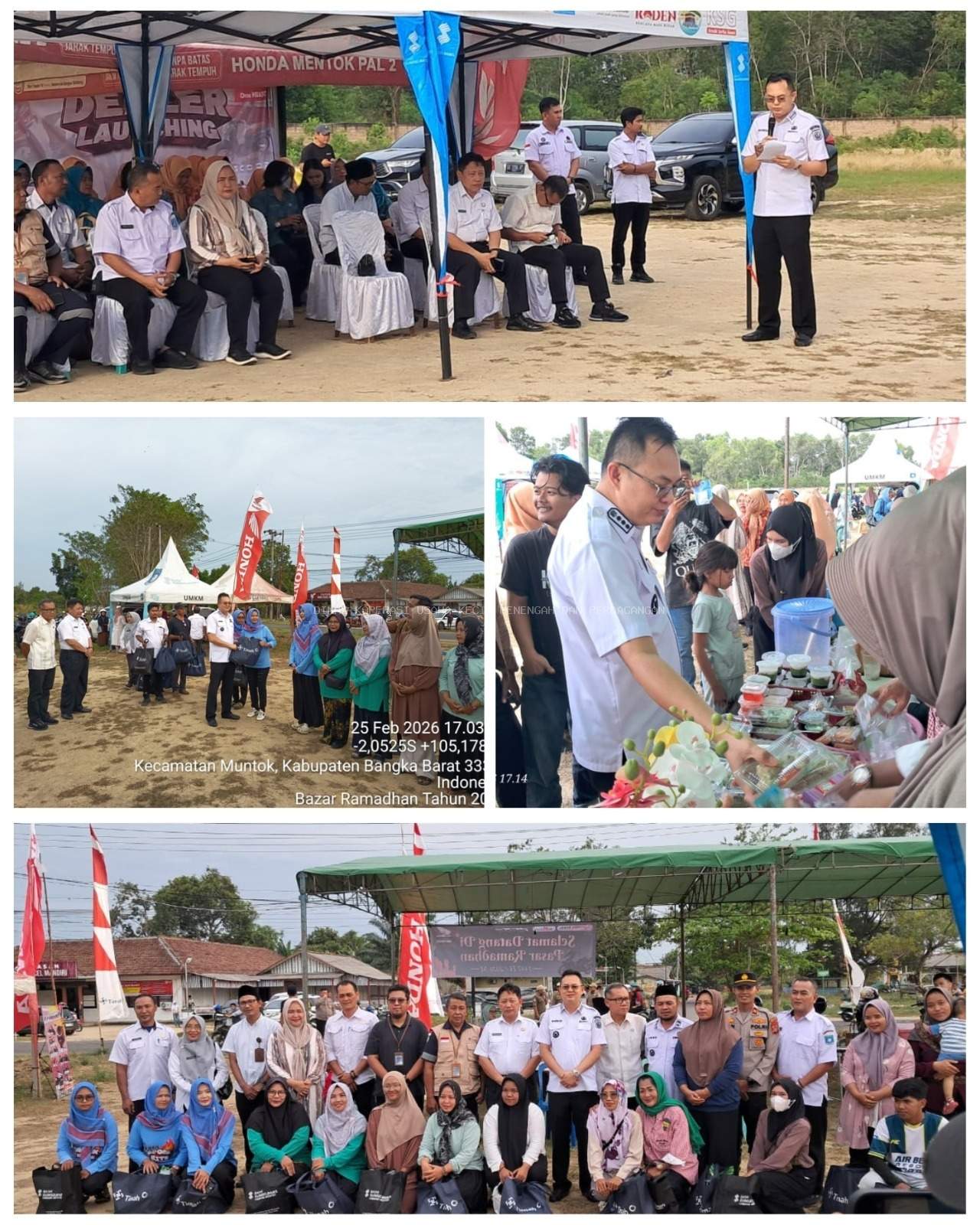 Kunjungan Bupati Bangka Barat di Tenda Bazar Ramadhan Kecematan Mentok Diserbu Para Pelaku UMKM dan Masyarakat