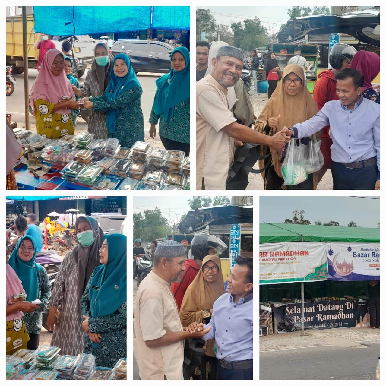 Kolaborasi Dinas Koperasi UKM Dan Perdagangan Pemkab Bangka Barat Dengan Bank Sumsel Babel Cabang Parittiga Ramaikan Bazar Ramadhan Di Kecamatan Parittiga